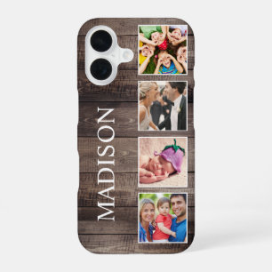 Custom Foto Collage Rustic Bauernfamilie iPhone 16 Hülle
