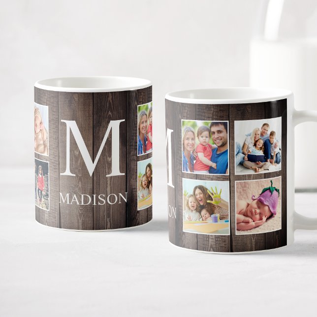 Custom Foto Collage Rustic Bauernfamilie Kaffeetasse (Von Creator hochgeladen)