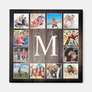 Custom Foto Collage Rustic Bauernfamilie Magnet