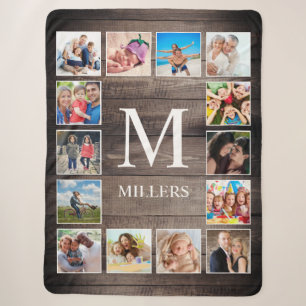 Custom Foto Collage Rustic Bauernfamilie Sherpadecke