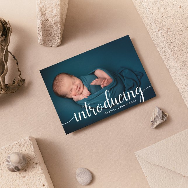 Custom Foto Collage Script Overlay Baby Birth Ankündigung (Von Creator hochgeladen)