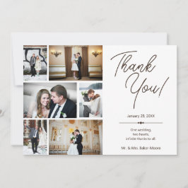 Custom Foto Collage Wedding Dankeschön Karte