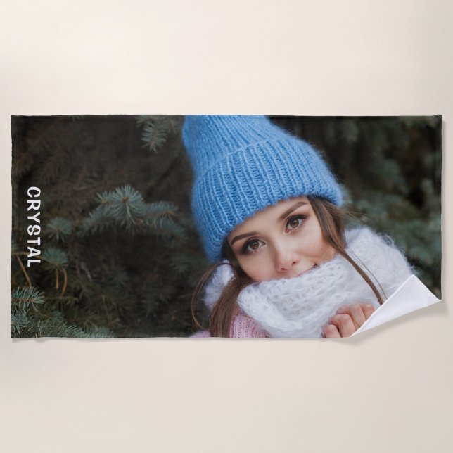Custom Foto Custom Beach Handtuch (Vorderseite)