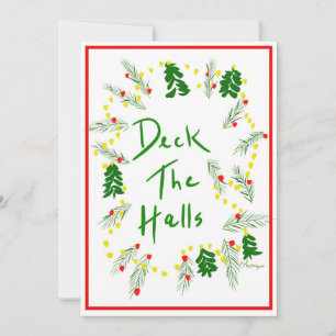Custom Foto Deck Hallen Weihnachtskarte
