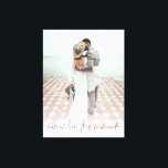 Custom Foto Denken Sie an diesen Moment Hochzeit Leinwanddruck<br><div class="desc">Kundenspezifisches Foto erinnern Sie sich an diesen Moment Hochzeit. Ersetzen Sie einfach das Foto mit Ihrem eigenen Favoriten der Porträtausrichtung und der hohen Auflösung. Romantisches Sprichwort Denken Sie daran: Dieser Moment ist in einem eleganten Set-Skript am unteren Ende. Sie können die Farbe dieses Textes ändern, wenn nötig, um Ihr Foto...</div>