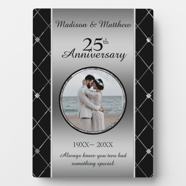 Custom Foto Diamonds Anniversary Plaque Fotoplatte (Vorderseite)
