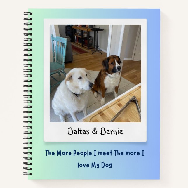 Custom Foto Dog Geschenk Personalisiert Notizbuch (Vorderseite)