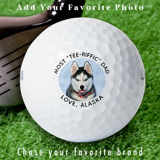 Custom Foto DOG VATER Personalisiert Golfer Wilson Golfball (Von Creator hochgeladen)
