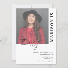 Custom Foto Einfache Einladung zum Geburtstag