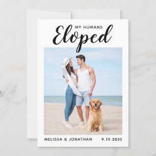Custom Foto Elopement Pet Hund Hochzeit Ankündigun Save The Date