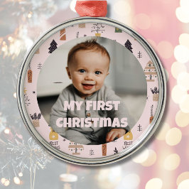 Custom Foto Erste Weihnachtsgeschenke für Tochter Ornament Aus Metall