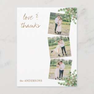 Custom Foto Eucalyptus Foliage Hochzeit Vielen Dan Postkarte