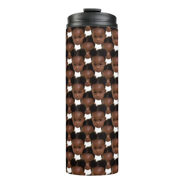 Custom Foto Face Travel Funny Best Geschenk Thermosbecher (Vorderseite)