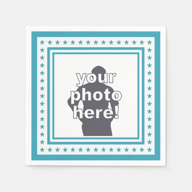 CUSTOM FOTO- & FARBEN-Papierservietten Serviette (Vorderseite)