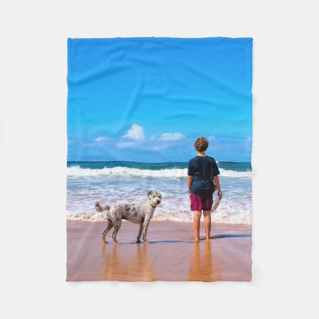 Custom Foto Fleece Blankke mit Ihren Haustier-Foto (Vorderseite)