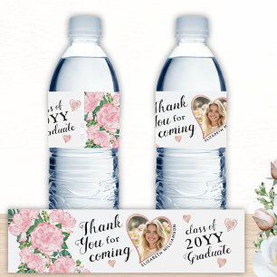 Custom Foto Floral 2025 Abschluss Vielen Dank