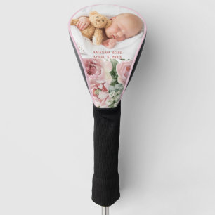 Custom Foto Floral New Baby Golf Headcover