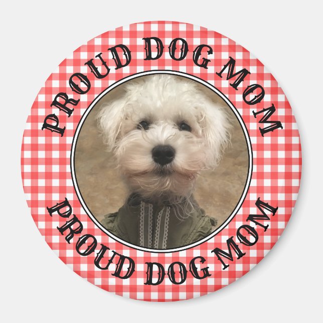 Custom Foto Frame Country Red Buffalo Karo Kariert Magnet (Vorne)