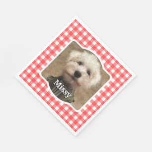 Custom Foto Frame Country Red Buffalo Karo Kariert Serviette