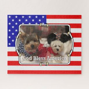 Custom Foto Frame USA American Flag Patriotic Fun