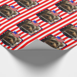Custom Foto Frame USA American Flag Patriotic Fun Geschenkpapier