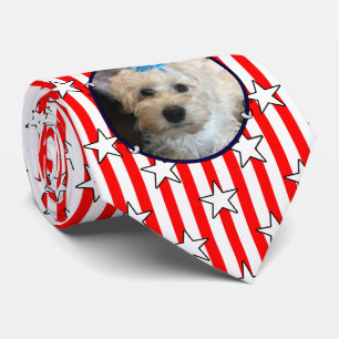 Custom Foto Frame USA American Flag Patriotic Fun Krawatte