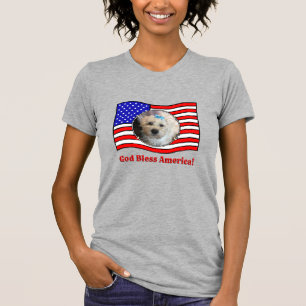 Custom Foto Frame USA American Flag Patriotic Fun T-Shirt
