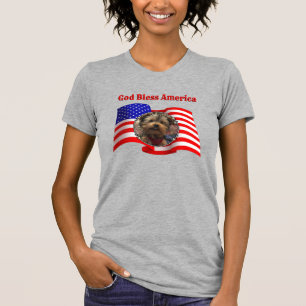 Custom Foto Frame USA American Flag Patriotic Fun T-Shirt