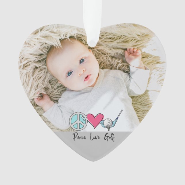 Custom Foto Frau Oma Mama Liebe Golf Ornament (Vorderseite)
