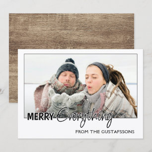 Custom Foto Funny Merry Alles Spaß Text Feiertagskarte