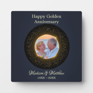 Custom Foto Glittering 50 Jahre Jubiläum Plaque Fotoplatte