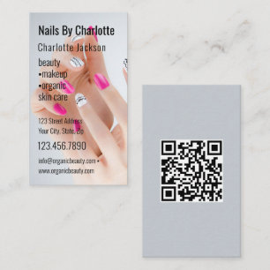 Custom Foto Glitzer Sparkling Nail Beauty Salon Visitenkarte