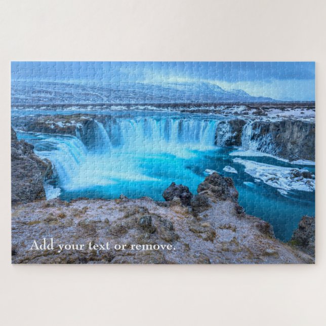 Custom Foto Godafoss Wasserfall Landschaft Island: (Horizontal)