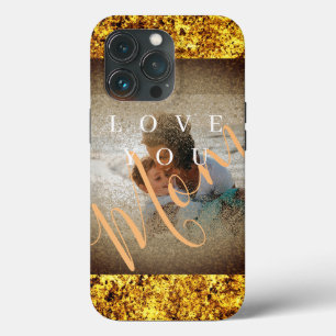 Custom Foto Gold Glitzer Liebe Sie Mama Case-Mate iPhone Hülle