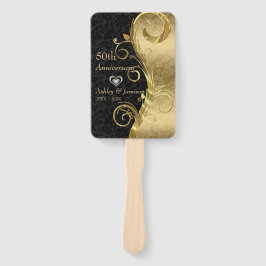 Custom Foto Golden Damask Fächer
