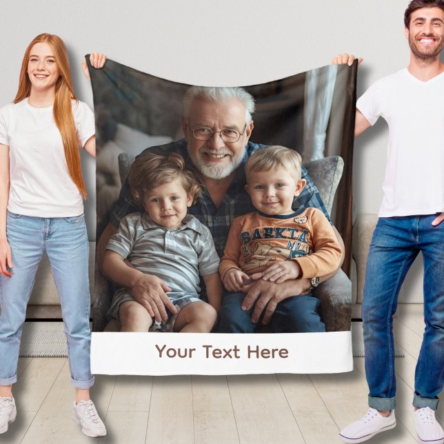 Custom Foto Grandpa Blanket Fleece Gemütliche Gesc (Von Creator hochgeladen)