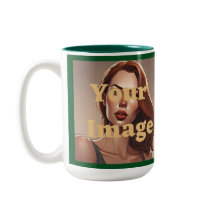 Custom Foto Green White Zwei-Tone-Tasse