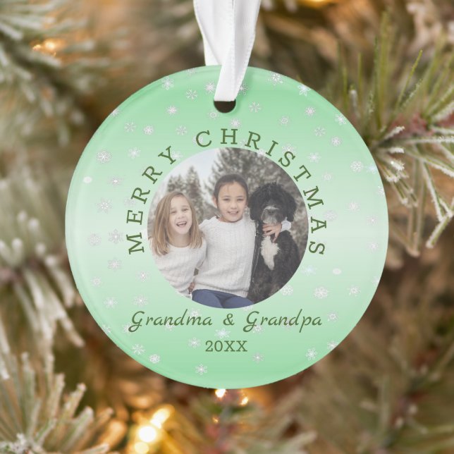 Custom Foto Großeltern Ornament (Baum)