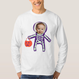 Custom Foto Halloween Trick oder Treatment Skelett T-Shirt