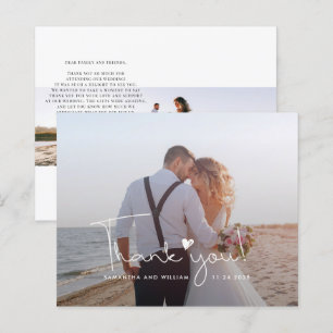 Custom Foto Handgeschriebene Hochzeit Dankeschön K