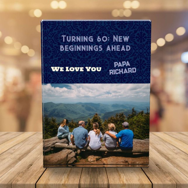 Custom Foto Happy 60. Geburtstag Geschenke für Män (60th Birthday Gifts for Men)