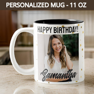 Custom Foto Happy Geburtstag Tasse für sie oder Fr
