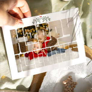 Custom Foto Happy Holidays Typografie Xmas Card Feiertagskarte