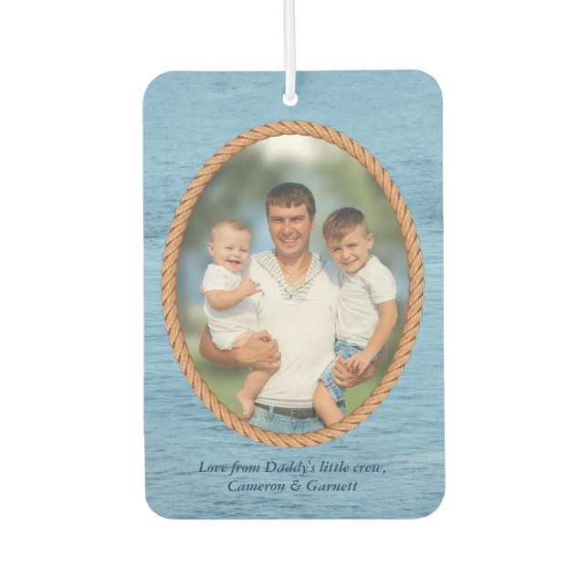 Custom Foto Happy Vathers Day Vater Autolufterfrischer (Vorderseite)