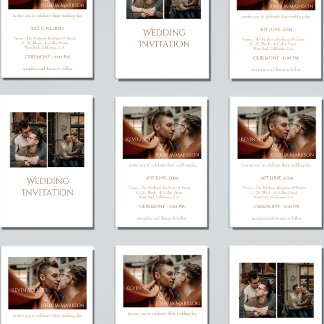 Custom Foto Hochzeit Einladung