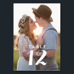 Custom Foto Hochzeitsempfang Tischnummer<br><div class="desc">Laden Sie Ihr Lieblingsfoto auf diese maßgeschneiderten Foto Hochzeit Tischnummer Karten. Das Design wird auf der Vorder- und Rückseite der Karte wiederholt.</div>