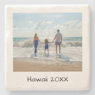 Custom Foto Holiday Reisen Erinnerungen Personalis Steinuntersetzer