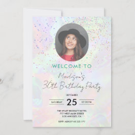 Custom Foto Hologram Birthday Einladung
