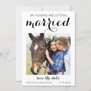 Custom Foto Horse Pet Reittiere Hochzeit Save The Date