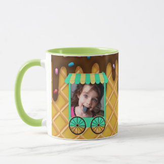 Custom Foto Ice Cream Waffel Cone Tasse
